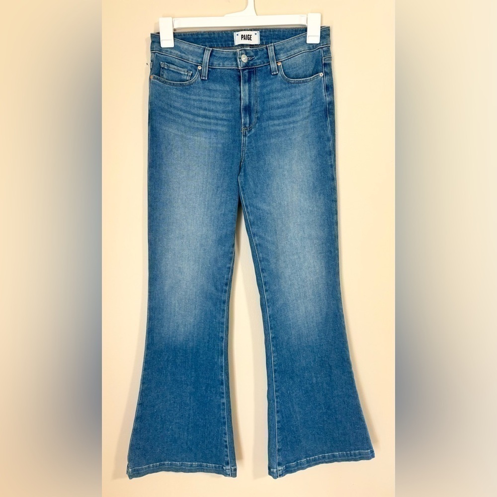 Paige Genevieve Modern High Rise Flare Jeans in Color Golden Years